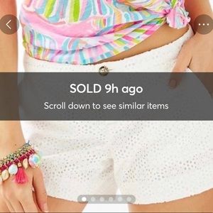 Lilly Pulitzer Adie Resort White Eyelet Shorts 00